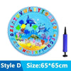 Tapete interactivo de agua para gatos con diseño de pez, letras coloridas y animales