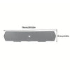 A gray kitchen sink faucet mat with a self-draining design, measuring 76cm or 29.92in long.