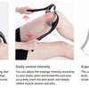 Masajeador portátil shiatsu para cuello y hombros con doble bola de presión en uso