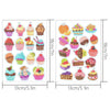 Diamond painting sticker kit featuring various colorful cupcakes and frosting designs for kids