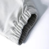 Light gray men's cargo joggers with an adjustable elasticated cuff shown from the side.