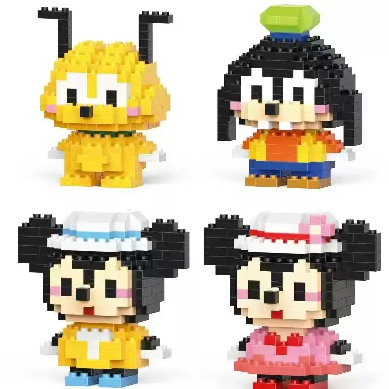 A set of micro building block animal figurines featuring characters from a popular franchise.