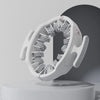 A white full body massage roller with detachable handles is shown against a gray background.