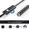 Flexible Type-C endoscope camera with adjustable LED lights shown in various configurations.