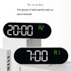 Two sets of alarms featuring digital displays, including a 20:00 alarm and a 7:00 alarm.