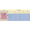 Size chart for a girls' A-line plaid dress showing measurements by age and size.