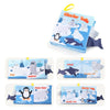 A set of interactive soft cloth books featuring various arctic animals like seals walruses penguins polar bears and arctic fo