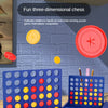 A set of colorful three-dimensional chess pieces and board for a fun multi-player game.