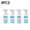Four bottles of 300ml fast-acting clothing stain remover spray with white pump dispensers