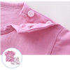 Pink dinosaur print kids short-sleeve t-shirt and shorts set