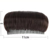 A smooth, dark brown hair extension with a 3cm length and 11cm width.