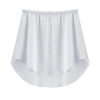 White adjustable shirt extender with an elastic waistband