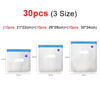 Trois tailles de sacs sous vide rechargeables portables pour conservation des aliments, dimensions 21x22cm, 26x28cm et 30x34c