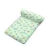 Light green ice silk pet cooling mat with a non-slip waterproof base