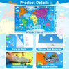 A felt story board set featuring various zoo animals and colorful patterns for interactive learning.