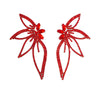 Boucles d'oreilles femmes en zircon ailes de papillon rouges