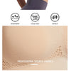 Close-fitting beige sports fabric for a plus size bra featuring breathable and stretch properties.