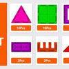 A display of various magnetic building blocks sets, including triangles, squares, and other geometric shapes.