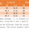 A size chart for a baby girl's floral print dress, showing measurements for lengths, busts, and heights across various ages.
