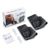 Box and usage of an ankle heating pad device for muscle relief.