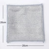 A rectangular gray scratch-free microfiber cleaning cloth with a mesh texture, shown flat.