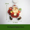 A glowing LED Santa Claus figure with a beard and festive attire is shown against a white background.