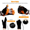 An orange and black robotic glove used for hand training and rehabilitation exercises.
