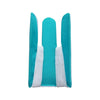 A set of teal silicone sock aids for seniors and limited mobility individuals.