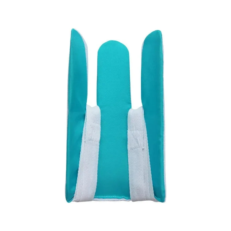 A set of teal silicone sock aids for seniors and limited mobility individuals.
