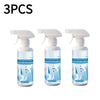 Three bottles of 300ml fast-acting clothing stain remover spray with white pump dispensers