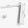 Stainless steel automatic door closer with an invisible spring mechanism shown in a side view.