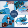 Installation instructions and components for an interactive electric airplane toy with lights and music.