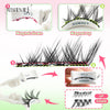 Magnetic eyelash set showing different styles and usage with a precision tweezer tool
