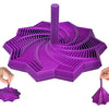 Lilla 3D-printet sensorisk fidget-stjerne med lett grep, vist i ulike former.