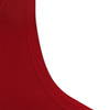 A close-up view of a red men's performance hooded tank top for training and sports.