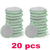 A stack of 20 green and silver double-sided non-stick dish sponges with scouring pads.