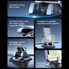 Various views of an anti-slip silicone car phone mount showing its features like automatic locking, suction cups, gel design,