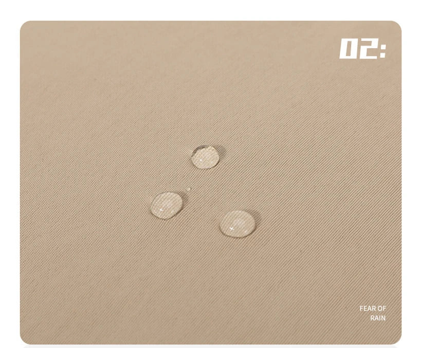 A beige mesh bucket hat is shown on a square card with the text 02 and Fear of Rain.