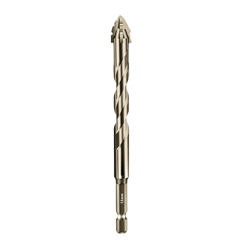 A single stainless steel serrated drill bit with a 12mm shank.