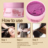 A pink jar of KeraSwell Magical Treatment hair mask with instructions for use.