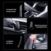 Various attachments for a cordless vacuum cleaner including an extended flat mouth, multi-functional cleaning brush, and a le