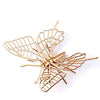 Kit de manualidades de rompecabezas de madera en forma de mariposa, con recortes intrincados.