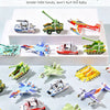 A collection of colorful, rounded foam animal puzzle toys for children displayed on a white surface.
