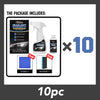 A package containing 10 headlight refurbishment kits, including a headlight kit, towel, and sponge.