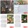 A set of thirty DIY transparent dried flower bookmarks in three different styles.