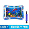 Alfombra de juego interactiva de silicona azul para gatos con diseño de peces