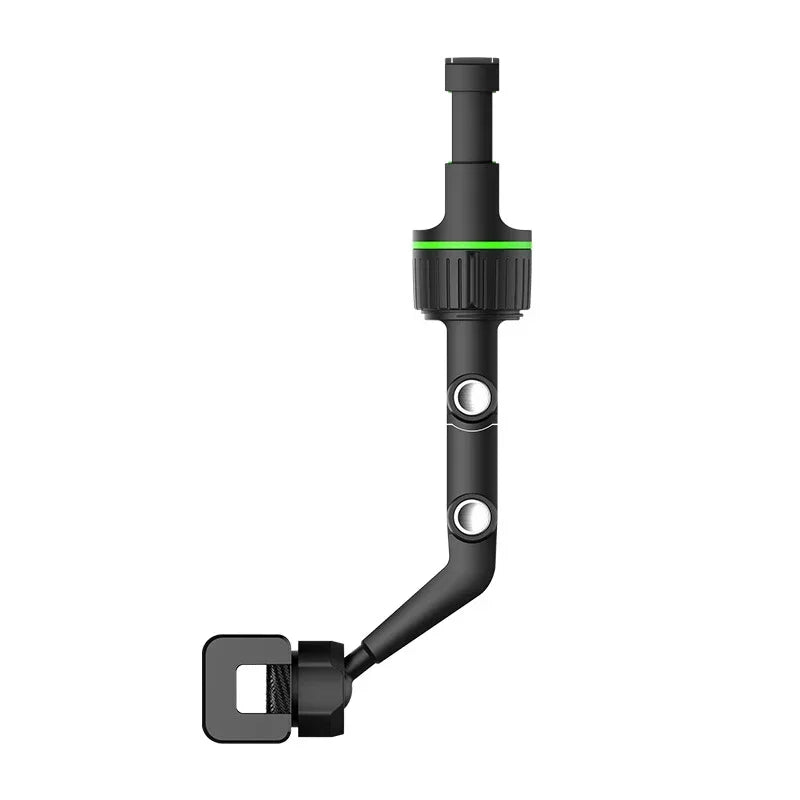 Black multi-position phone mount for car, desk, and home use