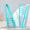 A light blue volumizing wide-tooth styling comb for men with a Korea style seam covering design.