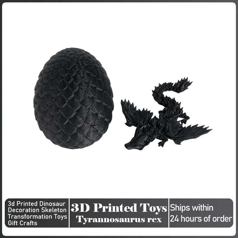 Figura de juguete transformable de esqueleto de Tiranosaurio rex negro.