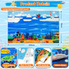 A set of zoo animals felt story board featuring various colorful animals and natural elements for interactive learning